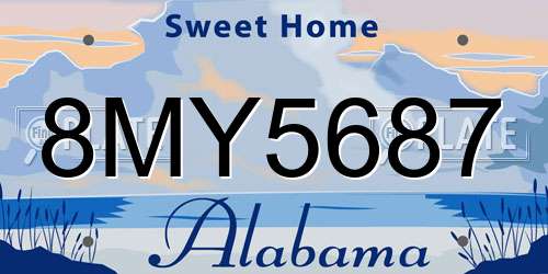 8MY5687 Alabama License Plate