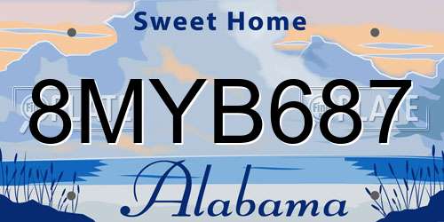 8MYB687 Alabama License Plate