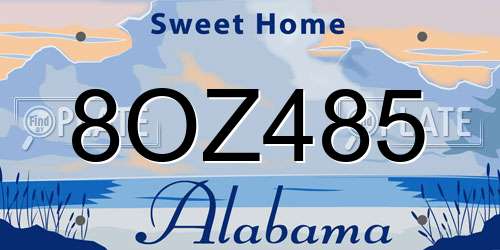 8OZ485 Alabama License Plate