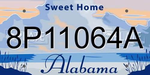 8P11064A Alabama License Plate