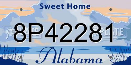 8P42281 Alabama License Plate
