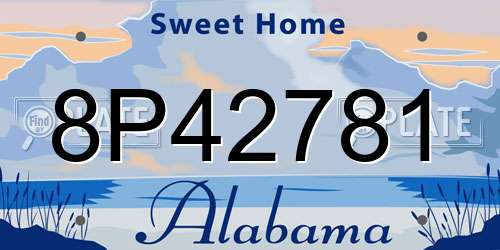 8P42781 Alabama License Plate