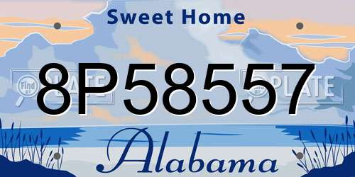 8P58557 Alabama License Plate
