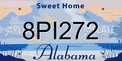 8PI272 Alabama License Plate