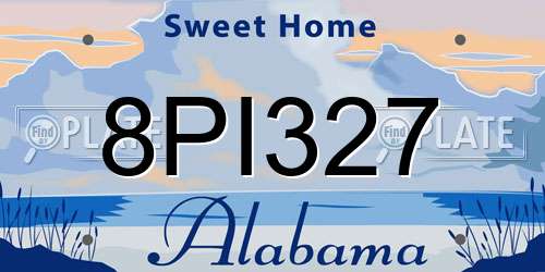 8PI327 Alabama License Plate