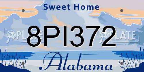 8PI372 Alabama License Plate