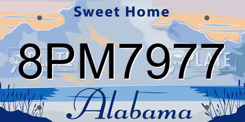8PM7977 Alabama License Plate