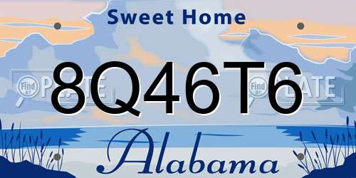 8Q46T6 Alabama License Plate