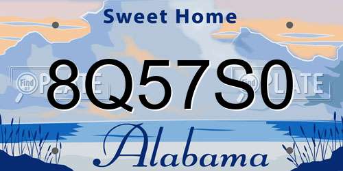 8Q57S0 Alabama License Plate