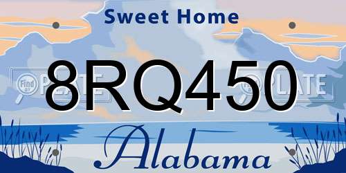 8RQ450 Alabama License Plate