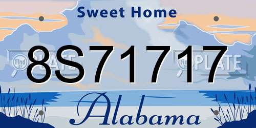 8S71717 Alabama License Plate