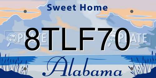 8TLF70 Alabama License Plate