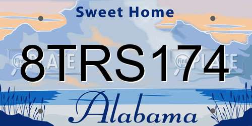 8TRS174 Alabama License Plate