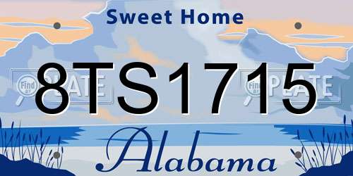 8TS1715 Alabama License Plate