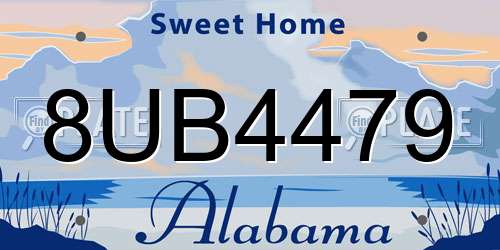 8UB4479 Alabama License Plate