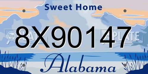 8X90147 Alabama License Plate