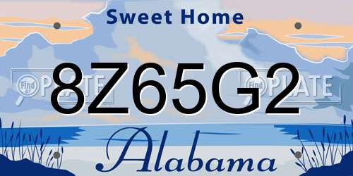 8Z65G2 Alabama License Plate