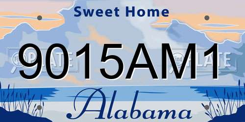 9015AM1 Alabama License Plate