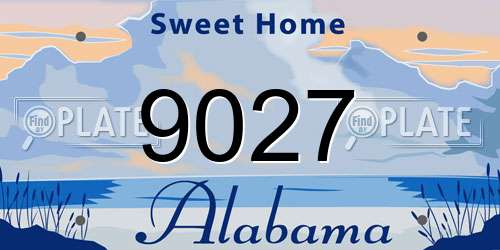 9027 Alabama License Plate