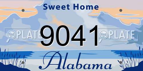9041 Alabama License Plate
