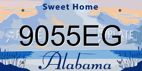 9055EG Alabama License Plate