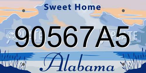 90567A5 Alabama License Plate