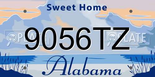 9056TZ Alabama License Plate