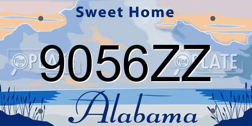 9056ZZ Alabama License Plate