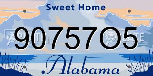90757O5 Alabama License Plate