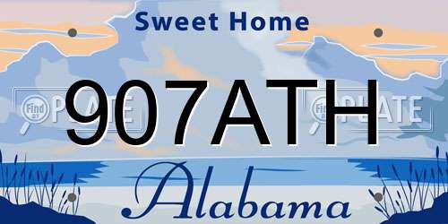 907ATH Alabama License Plate