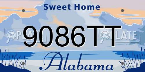 9086TT Alabama License Plate