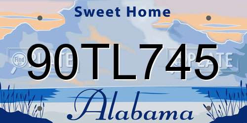 90TL745 Alabama License Plate