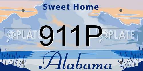 911P Alabama License Plate