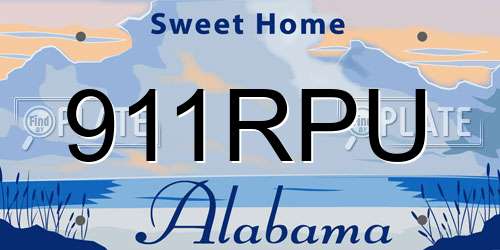 911RPU Alabama License Plate