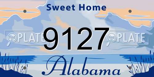 9127 Alabama License Plate
