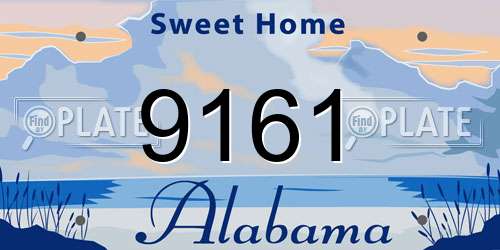 9161 Alabama License Plate