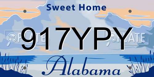 917YPY Alabama License Plate