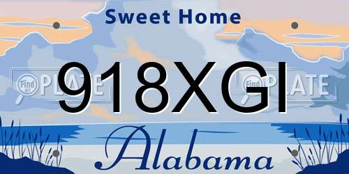 918XGI Alabama License Plate