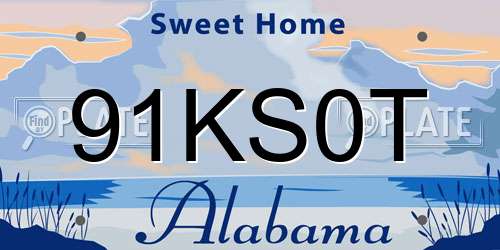91KS0T Alabama License Plate