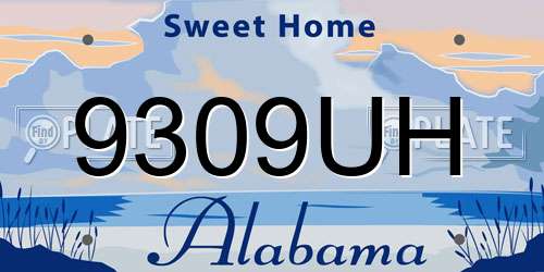 9309UH Alabama License Plate