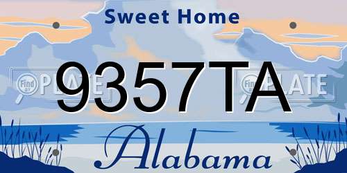 9357TA Alabama License Plate