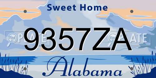 9357ZA Alabama License Plate