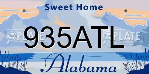 935ATL Alabama License Plate
