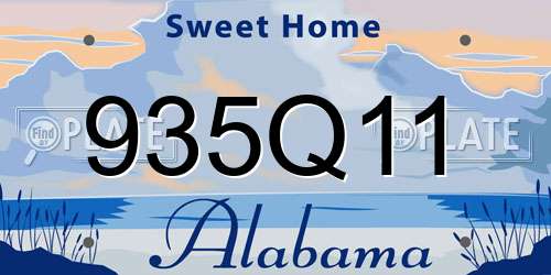 935Q11 Alabama License Plate