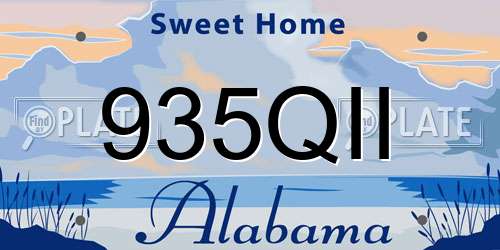 935QII Alabama License Plate
