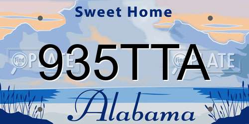 935TTA Alabama License Plate