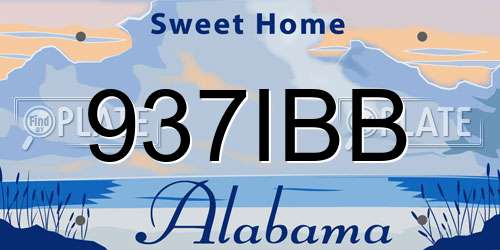 937IBB Alabama License Plate