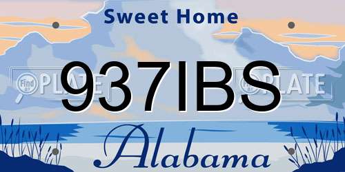937IBS Alabama License Plate