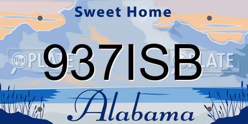 937ISB Alabama License Plate
