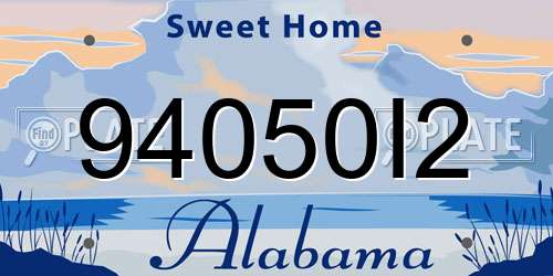 94050I2 Alabama License Plate